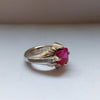 Pink Zirconium Sterling Silver Ring Real Pink Zircon Ring Mens Zirconium Ring