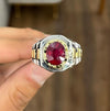 Pigeon Blood Red African Natural Ruby Stone Ring Real Ruby Ring Genuine Ruby