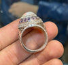 Mens Natural Ethiopian Fire Opal Stone Silver Ring Real Opal Ring Mens Opal Ring