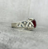 Square Cut Pigeon Blood Red Ruby Mens Ring Natural African Ruby Ring Red Yaqoot