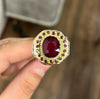 Pigeon Blood Red African Ruby Silver Ring Ruby Mens Ring Ruby Natural Ring 925