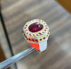 Pigeon Blood Red African Ruby Silver Ring Ruby Mens Ring Ruby Natural Ring 925