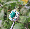 Natural Old Green Sabza Feroza Turquoise Silver Ring Green Sabza Feroza Ring 925