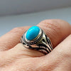 Natural Turquoise Ring Original Feroza Ring Real Genuine Neeshapuri Feroza Ring