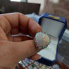 Ethiopian Fire White Opal Silver Ring Real Opal Ring Mens Opal Ring Natural Opal