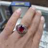 African Pigeon Blood Red Ruby Ring Natural Real Ruby Ring Original Yaqoot Ring