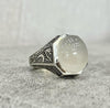 Moonstone Ring White Moonstone Ring Natural Dur e Najf Stone Ring Real Moonstone