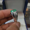 Natural Beryl Zambian Emerald Stone Ring Original Zambian Emerald Beryl Ring 925