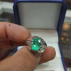 Natural Beryl Zambian Emerald Stone Ring Original Zambian Emerald Beryl Ring 925