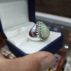 Ethiopian Fire Opal Silver Ring Real Opal Fire Ring Original Ethiopian Opal Ring