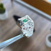 Original Zambian Emerald Stone Silver Ring Real Mens Fashion Zamurd Emerald Ring