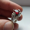 Pigeon Blood Red African Ruby Ring Natural African Red Ruby Yaqoot Silver Ring