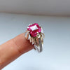 Pink Zirconium Sterling Silver Ring Real Pink Zircon Ring Mens Zirconium Ring