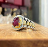 Pigeon Blood Red African Natural Ruby Stone Ring Real Ruby Ring Genuine Ruby