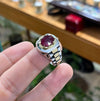 Pigeon Blood Red African Natural Ruby Stone Ring Real Ruby Ring Genuine Ruby