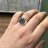 African Blue Sapphire Stone Silver Ring Real Untreated Sapphire Ring For Mens