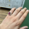 Natural African Ruby Yaqoot Stone Sterling Silver Ring Original Real Ruby Ring