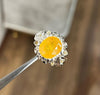 Natural African Yellow Sapphire Pukhraj Stone Silver Ring real Sapphire Ring Men