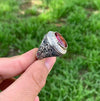 Pigeon Blood Red Mozambique Ruby Ring Original Ruby Ring Mens Natural Ruby Ring