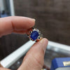 African Blue Sapphire Neelam Silver Ring Original Blue Sapphire Ring Real Neelam