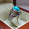 Natural Turquoise Ring Original Feroza Ring Real Genuine Neeshapuri Feroza Ring