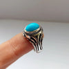 Natural Turquoise Ring Original Feroza Ring Real Genuine Neeshapuri Feroza Ring