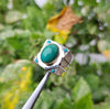 Rare Old Neeshapuri Green Sabza Feroza Silver Ring Real Green Sabza Feroza Ring