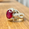 Real Genuine Top Fine Quality AAA African Ruby Stone Sterling Silver 925 Ring