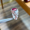 Mozambique Ruby Stone Silver Ring Natural Mozambique Ruby Ring Real Ruby Ring