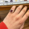 Mozambique Ruby Stone Silver Ring Natural Mozambique Ruby Ring Real Ruby Ring