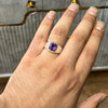 Natural Mens Untreated Amethyst Stone Ring Real Amethyst Silver Fine Gems Ring