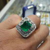 Original Panjshir Emerald Silver Ring Real Punjshir Emerald Zamurd Silver Ring