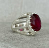 Mozambique Ruby Ring Natural Mozambique Ruby Ring Pigeon Blood Red Ruby Ring Men