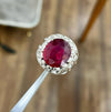 Mozambique Ruby Ring Natural Mozambique Ruby Ring Pigeon Blood Red Ruby Ring Men