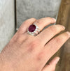 Mozambique Ruby Ring Natural Mozambique Ruby Ring Pigeon Blood Red Ruby Ring Men