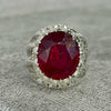 Mozambique Ruby Ring Natural Mozambique Ruby Ring Pigeon Blood Red Ruby Ring Men