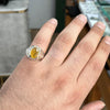 Original Yellow Sapphire Sterling Silver Ring Natural Yellow Sapphire African