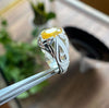 Original Yellow Sapphire Sterling Silver Ring Natural Yellow Sapphire African