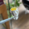 Original Yellow Sapphire Sterling Silver Ring Natural Yellow Sapphire African