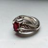 Pigeon Blood Red African Ruby Ring Natural African Red Ruby Yaqoot Silver Ring