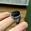 Natural Black Yemeni Akik Haqeeq Aqeeq Stone Ring Real Yamani Aqeeq Stone Ring