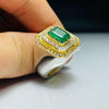 Natural Zambian Emerald Stone Sterling Silver Ring Valentine Gift Emerald Zamurd