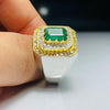 Natural Zambian Emerald Stone Sterling Silver Ring Valentine Gift Emerald Zamurd