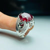 Afghanistan Ruby Stone Sterling Silver 925 Ring Red Ruby Ring Real Original Ruby