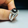 Black Yemeni Yamani Yemni Aqeeq Akik Haqeeq Stone Sterling Silver Ring 925 Mens