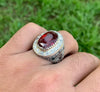 Pigeon Blood Red Mozambique Ruby Ring Original Ruby Ring Mens Natural Ruby Ring