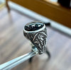 Old Rare Black Stone Ring Yemeni Stone Silver Ring Shia Ring Black Yamani Ring