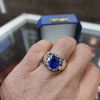 African Blue Sapphire Neelam Silver Ring Original Blue Sapphire Ring Real Neelam