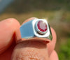 Pigeon Blood Red Afghani Kabli Ruby Ring Natural Ruby Silver Ring Real Ruby Ring