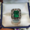 Original Panjshir Emerald Silver Ring Real Punjshir Emerald Zamurd Silver Ring